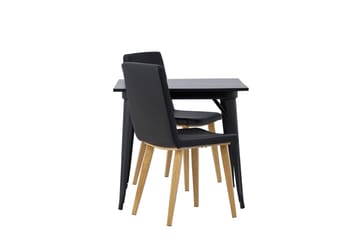 Rektangulär matgrupp Venture Home Svart Svart 2st - Møbler - Bord - Spisegruppe