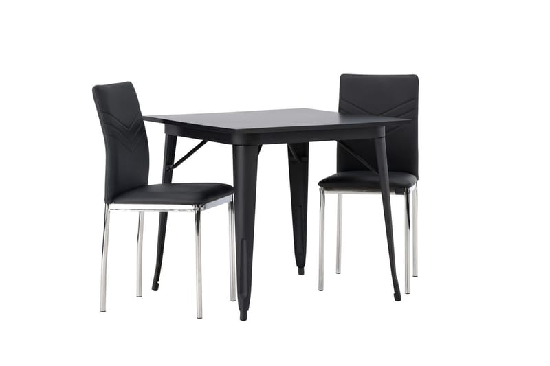 Rektangulär matgrupp Venture Home Svart Svart 2st - Møbler - Bord - Spisegruppe