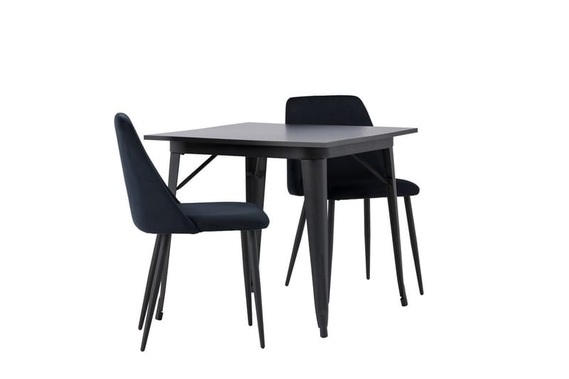 Rektangulär matgrupp Venture Home Svart Svart 2st - Møbler - Bord - Spisegruppe