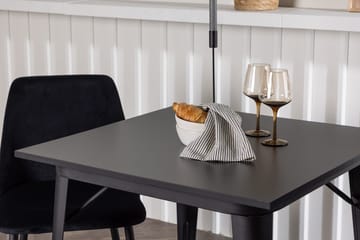 Rektangulär matgrupp Venture Home Svart Svart 2st - Møbler - Bord - Spisegruppe
