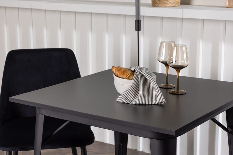 Rektangulär matgrupp Venture Home Svart Svart 2st - M øbler - Bord - Spisegruppe