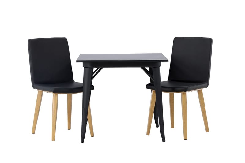 Rektangulär matgrupp Venture Home Svart Svart 2st - Møbler - Bord - Spisegruppe