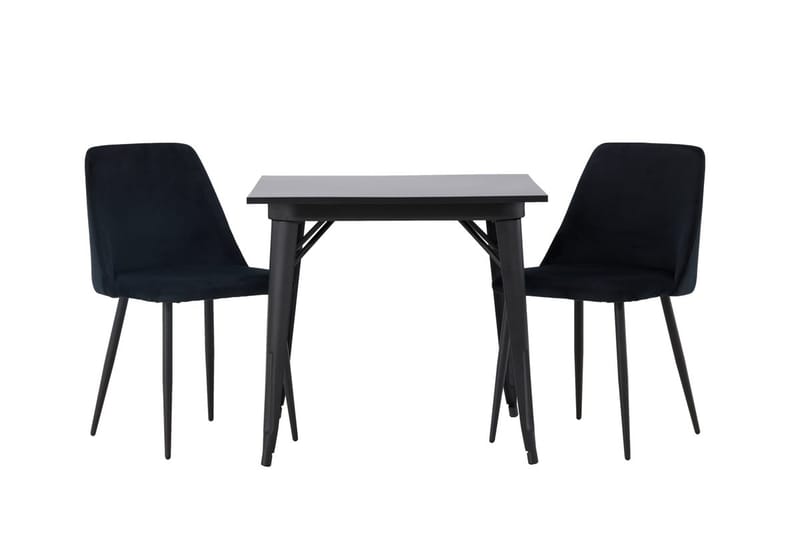 Rektangulär matgrupp Venture Home Svart Svart 2st - Møbler - Bord - Spisegruppe