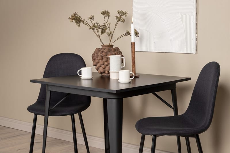 Rektangulär matgrupp Venture Home Svart Svart 2st - Møbler - Bord - Spisegruppe