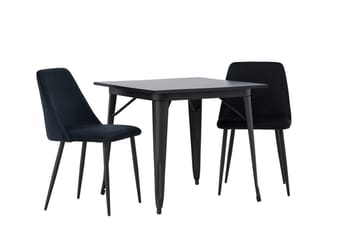 Rektangulär matgrupp Venture Home Svart Svart 2st - Møbler - Bord - Spisegruppe