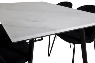 Rektangulär matgrupp Venture Home Svart Svart 4st - Møbler - Bord - Spisegruppe