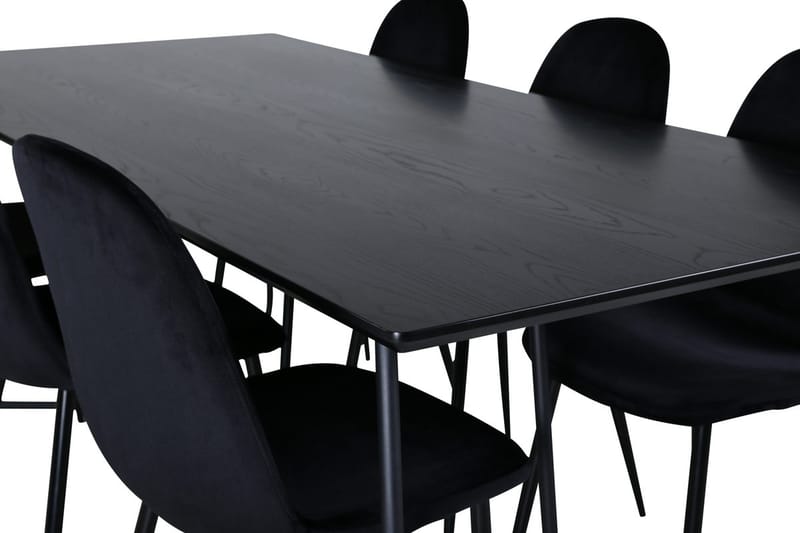 Rektangulär matgrupp Venture Home Svart Svart 6st - M øbler - Bord - Spisegruppe