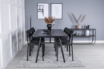 Rektangulär matgrupp Venture Home Svart Svart 6st - Møbler - Bord - Spisegruppe