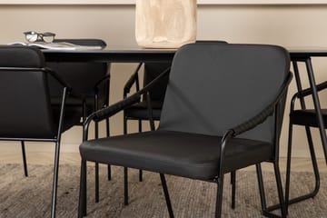 Rektangulär matgrupp Venture Home Svart Svart 6st - Møbler - Bord - Spisegruppe