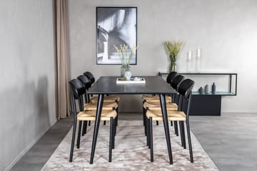 Rektangulär matgrupp Venture Home Svart Svart 6st - Møbler - Bord - Spisegruppe