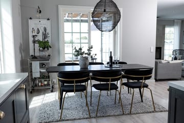 Rektangulär matgrupp Venture Home Svart Svart 6st - Møbler - Bord - Spisegruppe