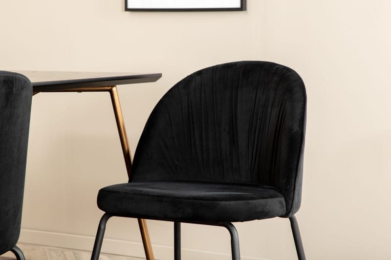 Rektangulär matgrupp Venture Home Svart Svart 6st - Møbler - Bord - Spisegruppe