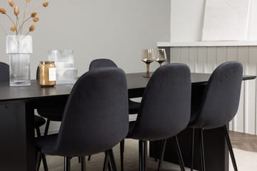 Rektangulär matgrupp Venture Home Svart Svart 6st - Møbler - Bord - Spisegruppe