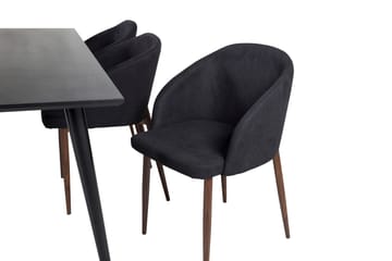 Rektangulär matgrupp Venture Home Svart Svart 6st - Møbler - Bord - Spisegruppe