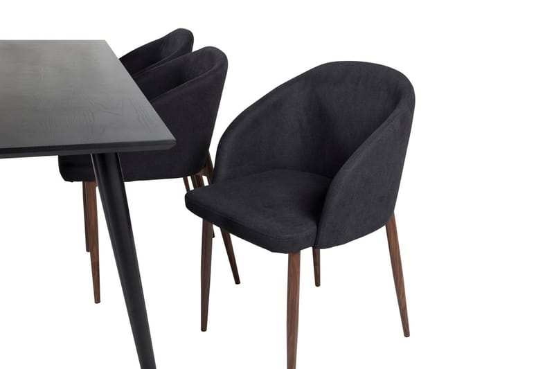 Rektangulär matgrupp Venture Home Svart Svart 6st - Møbler - Bord - Spisegruppe