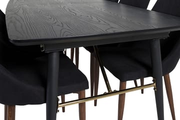 Rektangulär matgrupp Venture Home Svart Svart 6st - Møbler - Bord - Spisegruppe