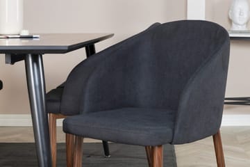 Rektangulär matgrupp Venture Home Svart Svart 6st - Møbler - Bord - Spisegruppe