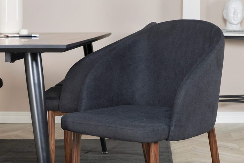 Rektangulär matgrupp Venture Home Svart Svart 6st - M øbler - Bord - Spisegruppe