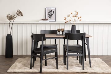 Rektangulär matgrupp Venture Home Svart Valnöt 4st - Møbler - Bord - Spisegruppe
