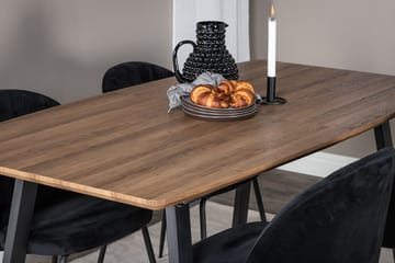 Rektangulär matgrupp Venture Home Svart Valnöt 4st - Møbler - Bord - Spisegruppe
