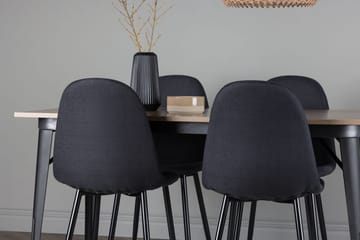 Rektangulär matgrupp Venture Home Svart Valnöt 4st - Møbler - Bord - Spisegruppe