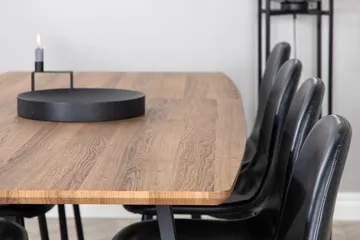 Rektangulär matgrupp Venture Home Svart Valnöt 8st - Møbler - Bord - Spisegruppe
