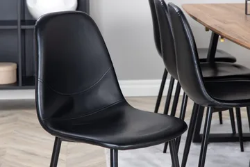 Rektangulär matgrupp Venture Home Svart Valnöt 8st - Møbler - Bord - Spisegruppe