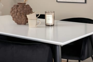 Rektangulär matgrupp Venture Home Svart Vit 4st - Møbler - Bord - Spisegruppe