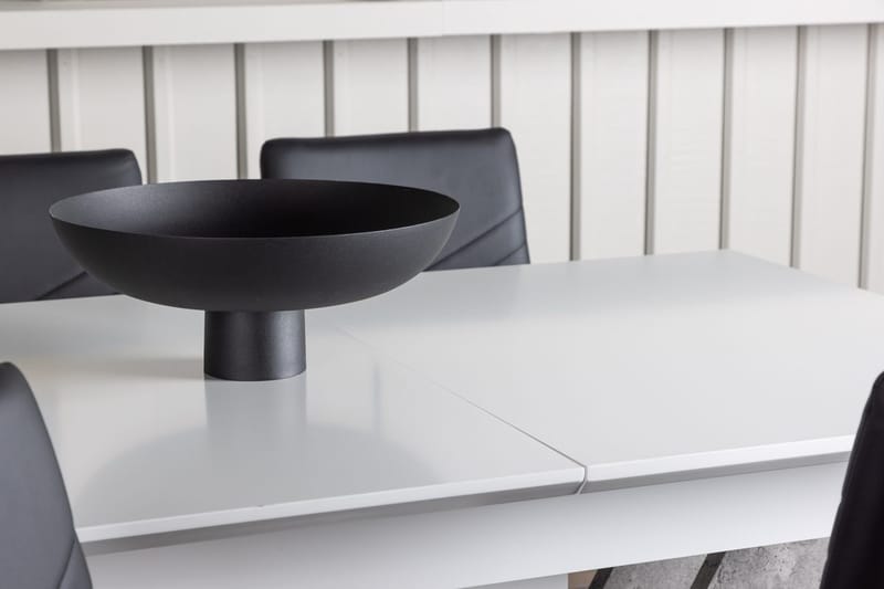 Rektangulär matgrupp Venture Home Svart Vit 4st - Møbler - Bord - Spisegruppe
