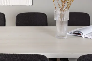 Rektangulär matgrupp Venture Home Svart Vit 6st - Møbler - Bord - Spisegruppe