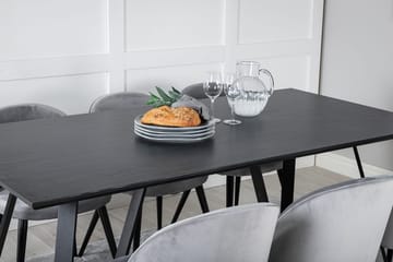 Rektangulär matgrupp Venture Home Svart - Møbler - Bord - Spisegruppe
