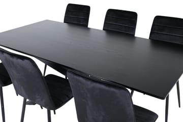 Rektangulär matgrupp Venture Home Svart - Møbler - Bord - Spisegruppe