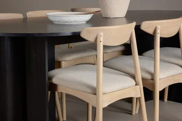 Rektangulär matgrupp Venture Home Svart - Møbler - Bord - Spisegruppe