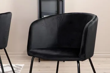 Rektangulär matgrupp Venture Home Svart - Møbler - Bord - Spisegruppe