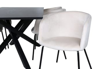 Rektangulär matgrupp Venture Home Svart - Møbler - Bord - Spisegruppe