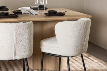 Rektangulär matgrupp Venture Home Vit Beige 6st - Møbler - Bord - Spisegruppe
