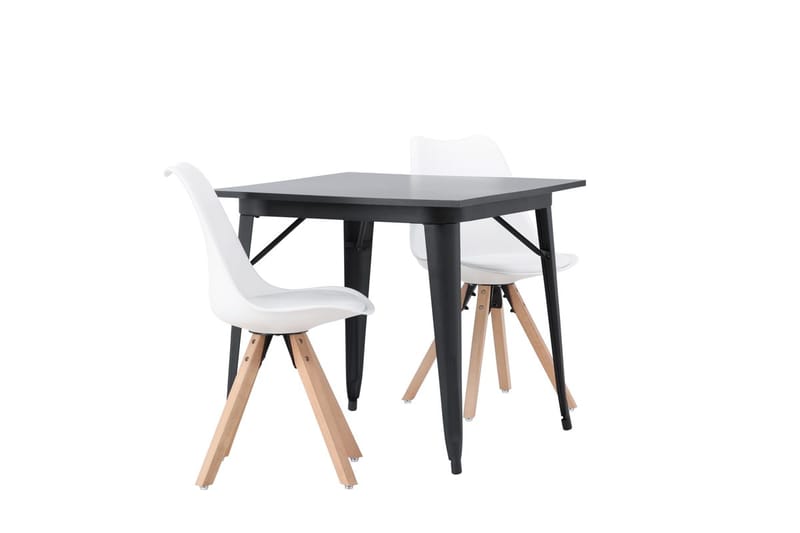 Rektangulär matgrupp Venture Home Vit Svart 2st - Møbler - Bord - Spisegruppe
