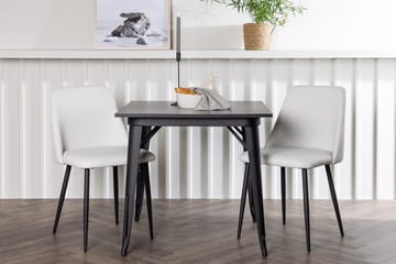 Rektangulär matgrupp Venture Home Vit Svart 2st - Møbler - Bord - Spisegruppe