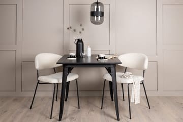 Rektangulär matgrupp Venture Home Vit Svart 2st - Møbler - Bord - Spisegruppe