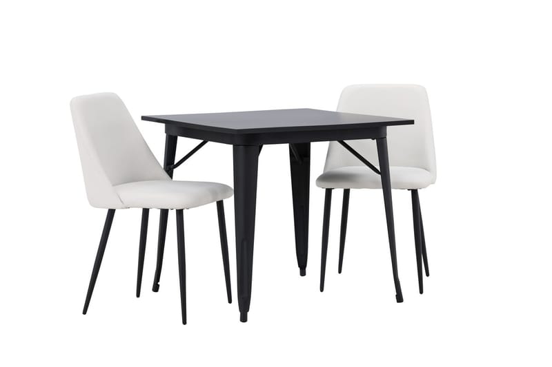 Rektangulär matgrupp Venture Home Vit Svart 2st - Møbler - Bord - Spisegruppe