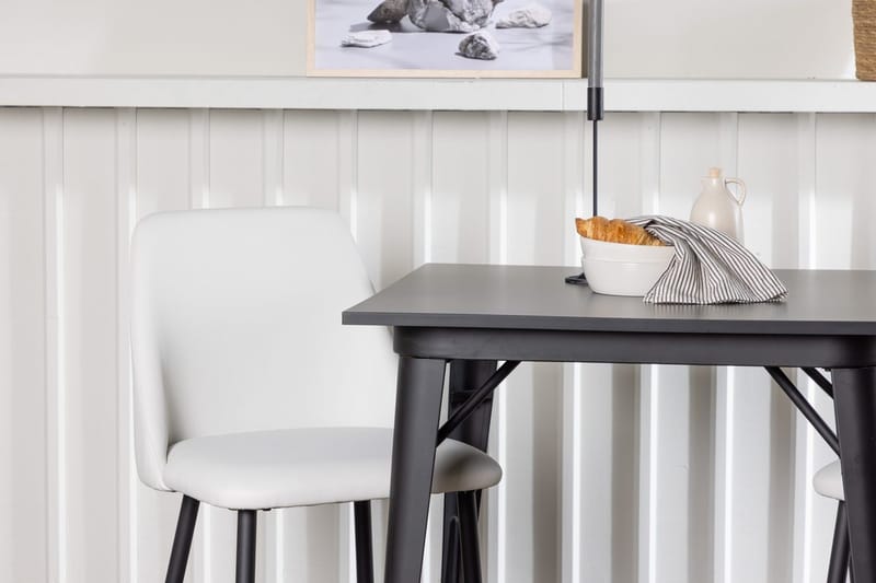 Rektangulär matgrupp Venture Home Vit Svart 2st - Møbler - Bord - Spisegruppe