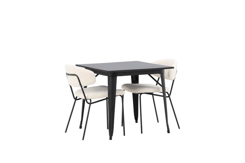 Rektangulär matgrupp Venture Home Vit Svart 2st - Møbler - Bord - Spisegruppe