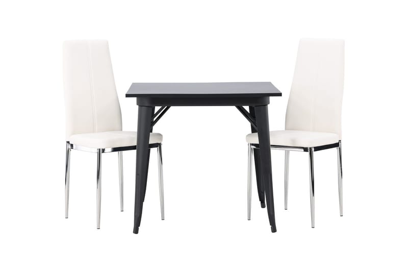 Rektangulär matgrupp Venture Home Vit Svart 2st - Møbler - Bord - Spisegruppe