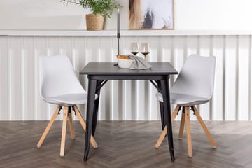 Rektangulär matgrupp Venture Home Vit Svart 2st - Møbler - Bord - Spisegruppe