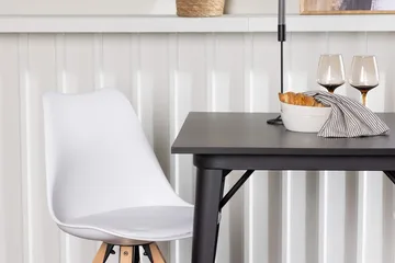 Rektangulär matgrupp Venture Home Vit Svart 2st - Møbler - Bord - Spisegruppe
