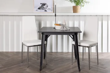 Rektangulär matgrupp Venture Home Vit Svart 2st - Møbler - Bord - Spisegruppe