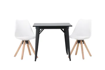 Rektangulär matgrupp Venture Home Vit Svart 2st - Møbler - Bord - Spisegruppe