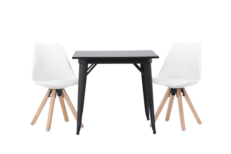 Rektangulär matgrupp Venture Home Vit Svart 2st - Møbler - Bord - Spisegruppe