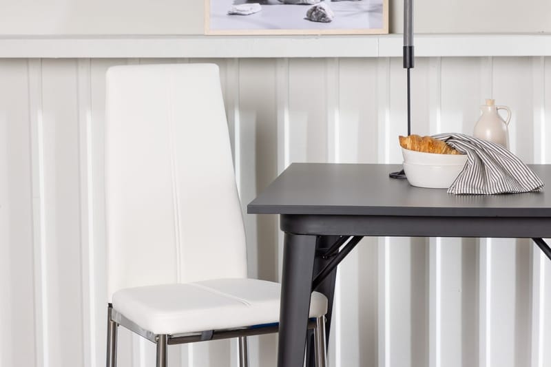 Rektangulär matgrupp Venture Home Vit Svart 2st - Møbler - Bord - Spisegruppe
