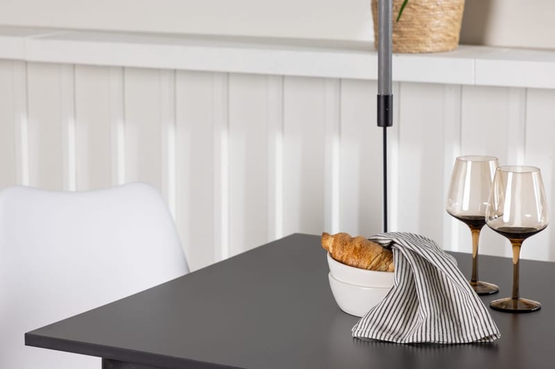 Rektangulär matgrupp Venture Home Vit Svart 2st - Møbler - Bord - Spisegruppe